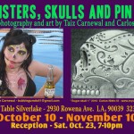 Monsters Skulls and Pin Ups flyer